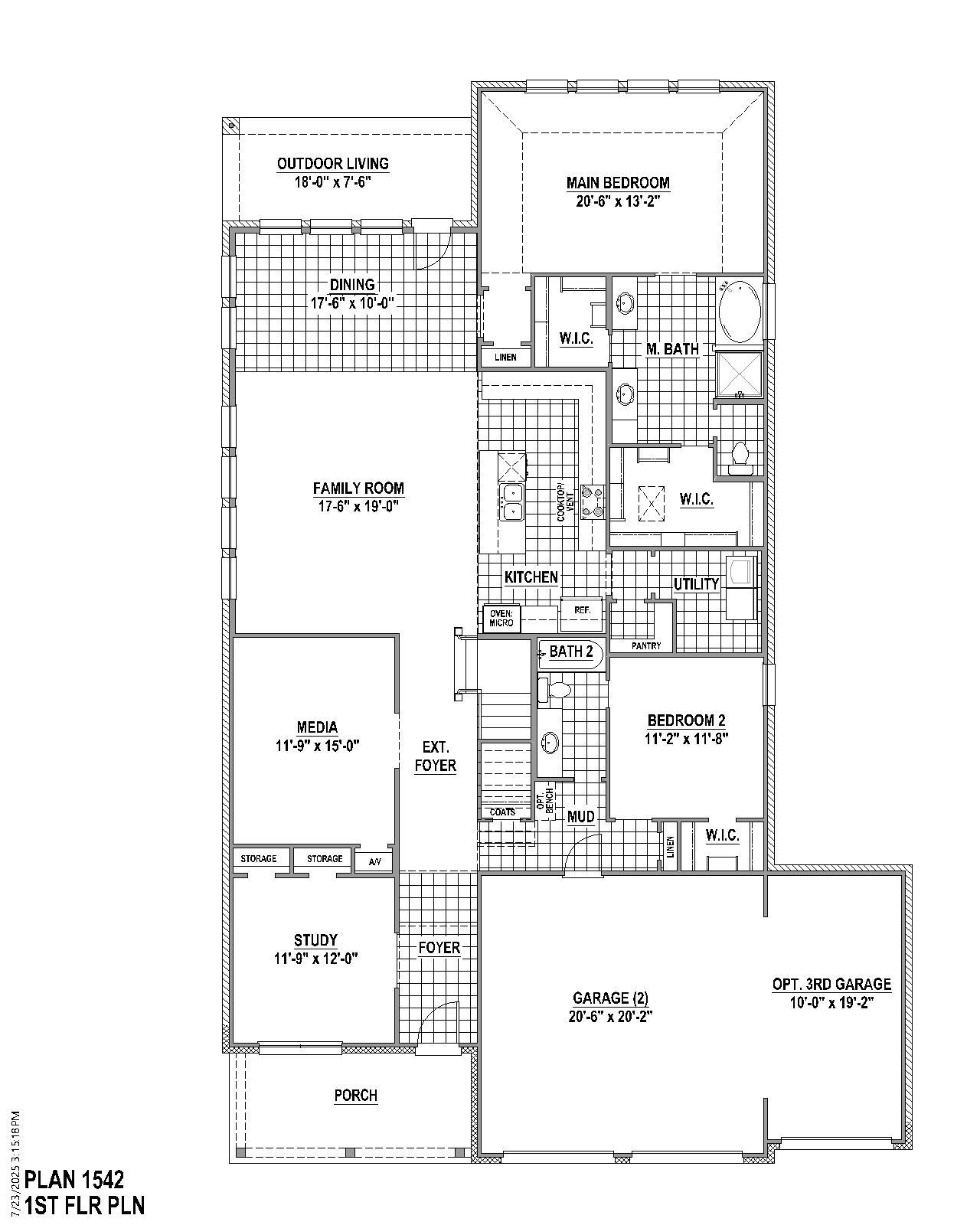 Plan 1542 1st Floor (3C)