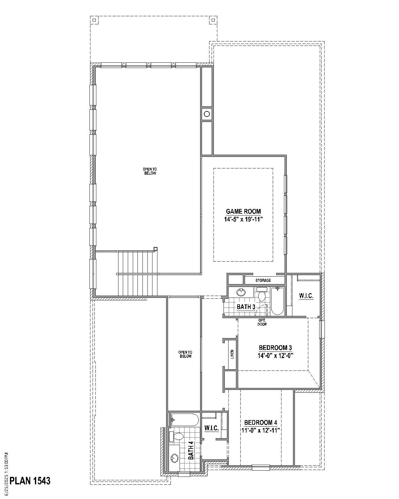 Plan 1543 2nd Floor