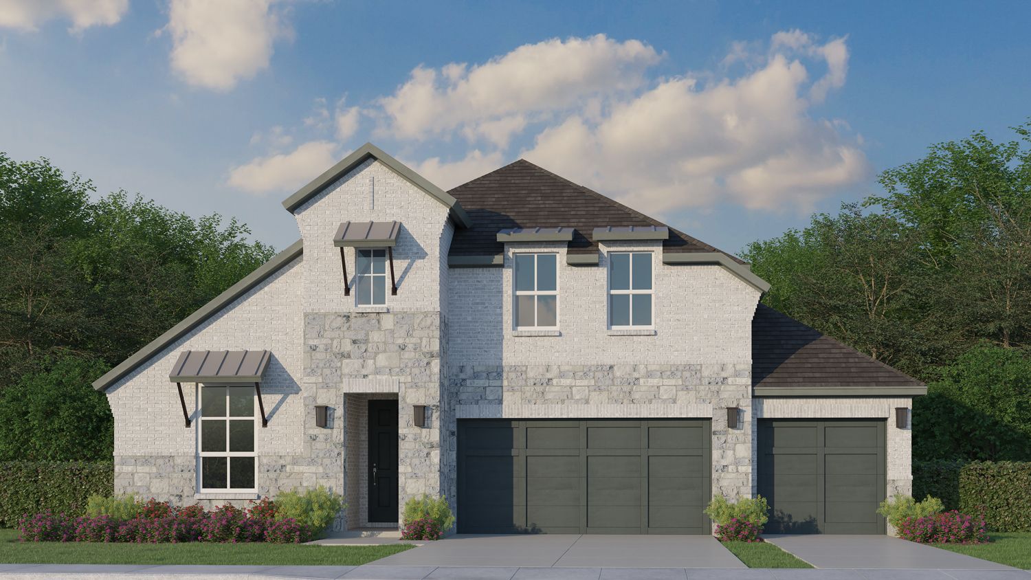 Plan 1533 Elevation C w/ Stone (3C)