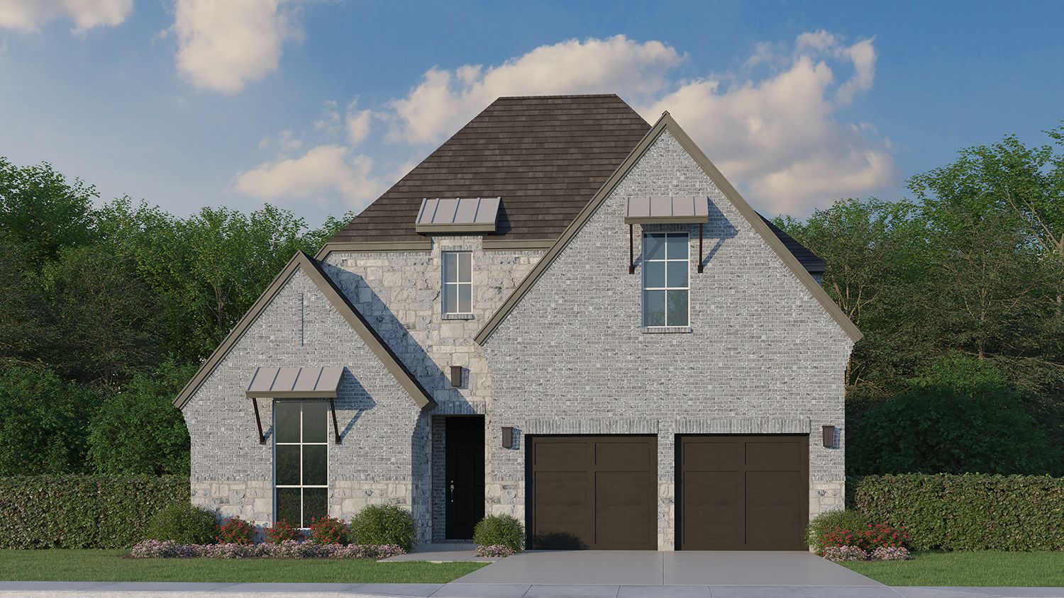 Plan 1543 Elevation C with Stone