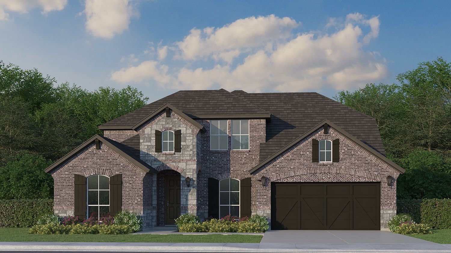 Plan 1686 Elevation B with Stone