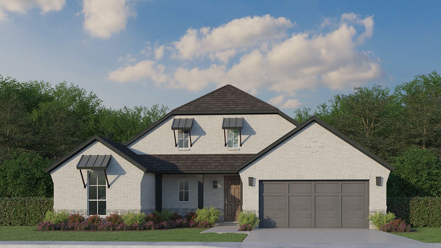 Plan 1690 Elevation C with Stone