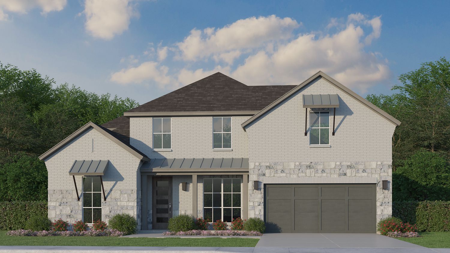 Plan 1691 Elevation C with Stone