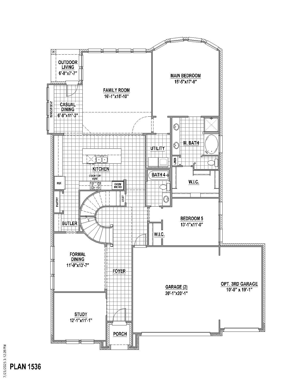 Plan 1536 1st Floor (3C)