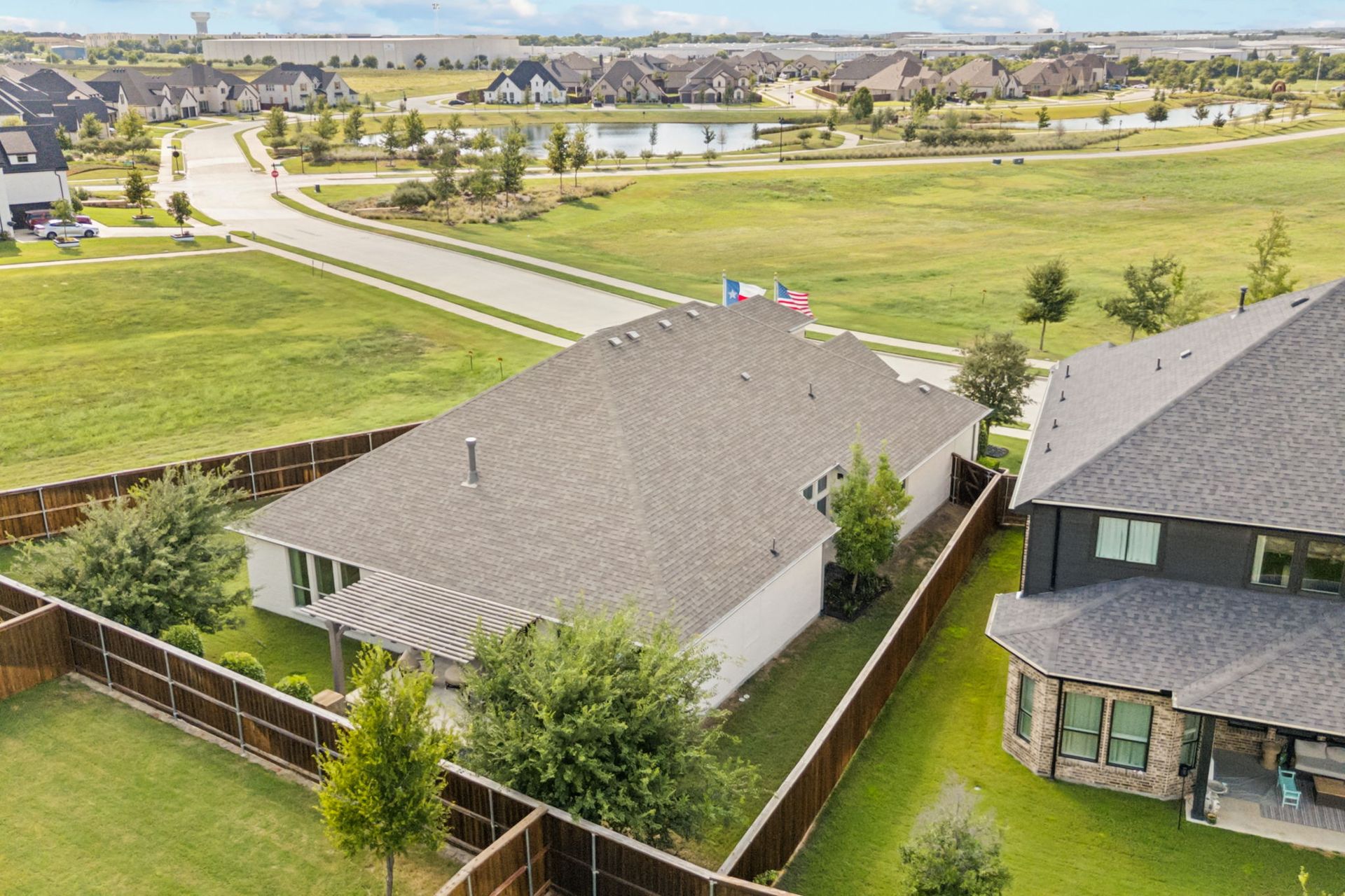 Plan 1685 Aerial Representative Photo by American Legend Homes