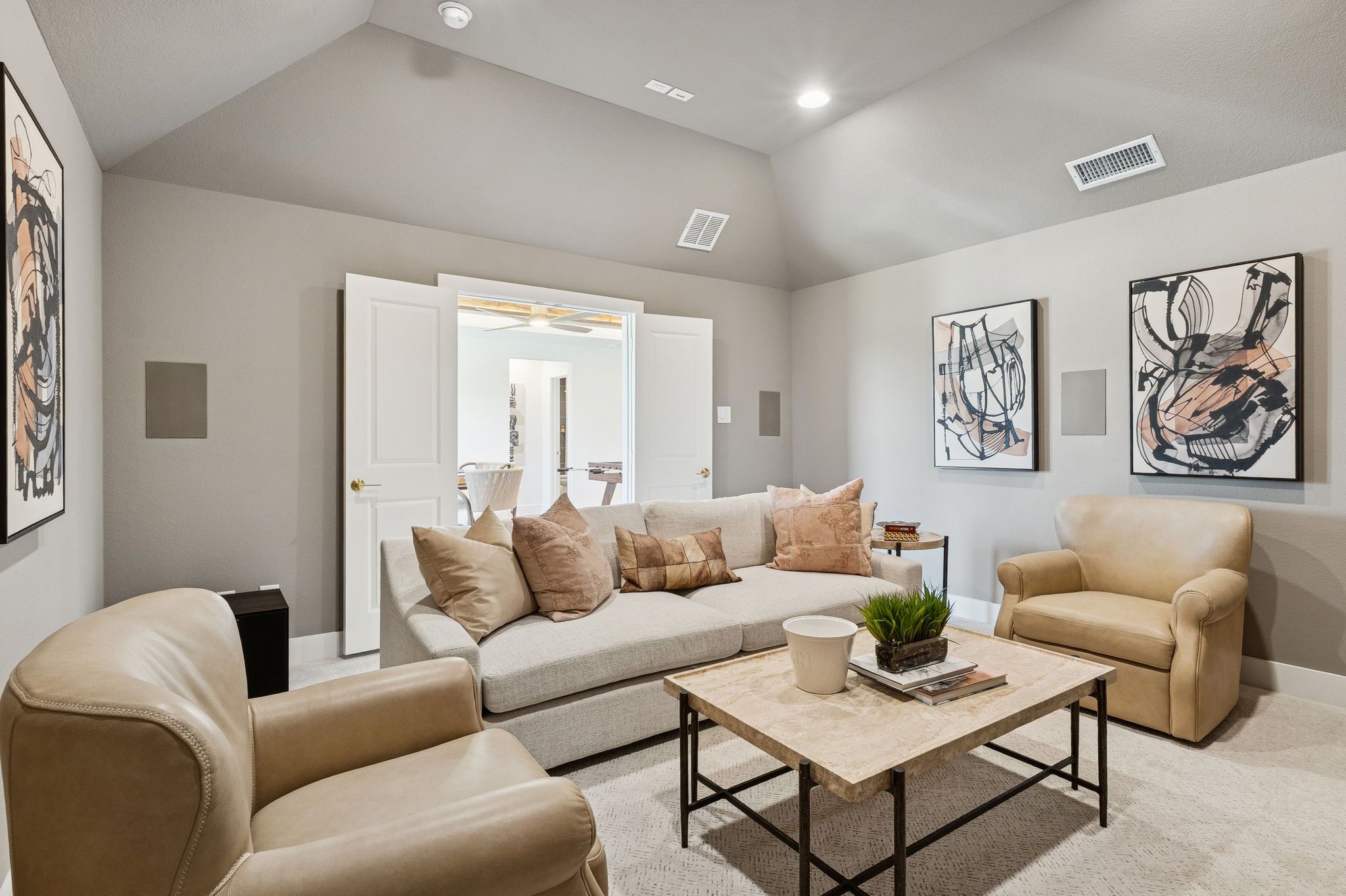 Plan 1640 Media Room  - Bella Casa Model Photo