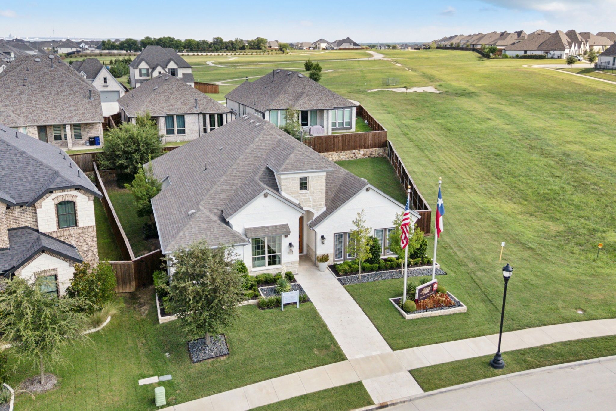 Plan 1685 Aerial Representative Photo by American Legend Homes