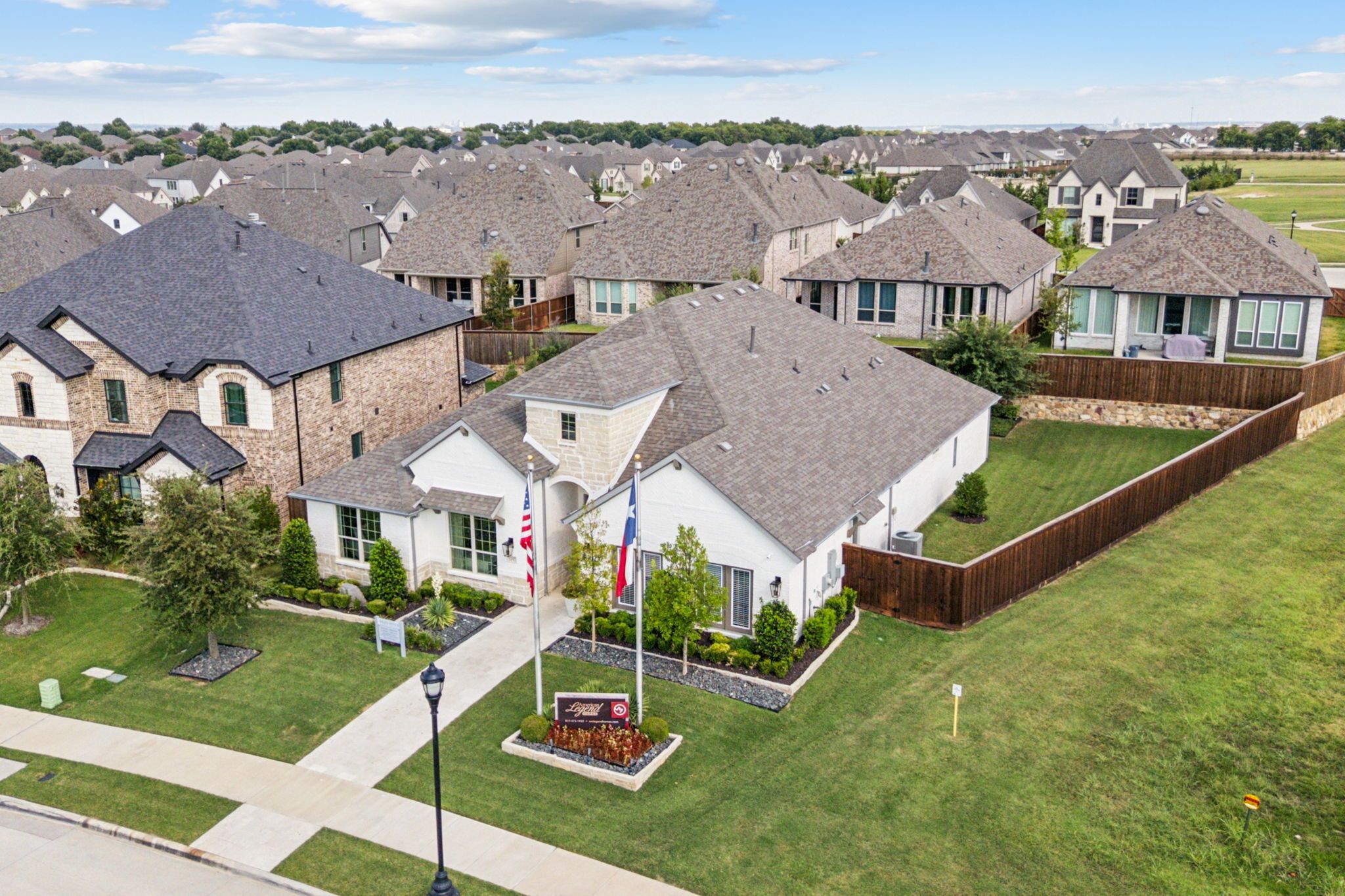 Plan 1685 Aerial Representative Photo by American Legend Homes