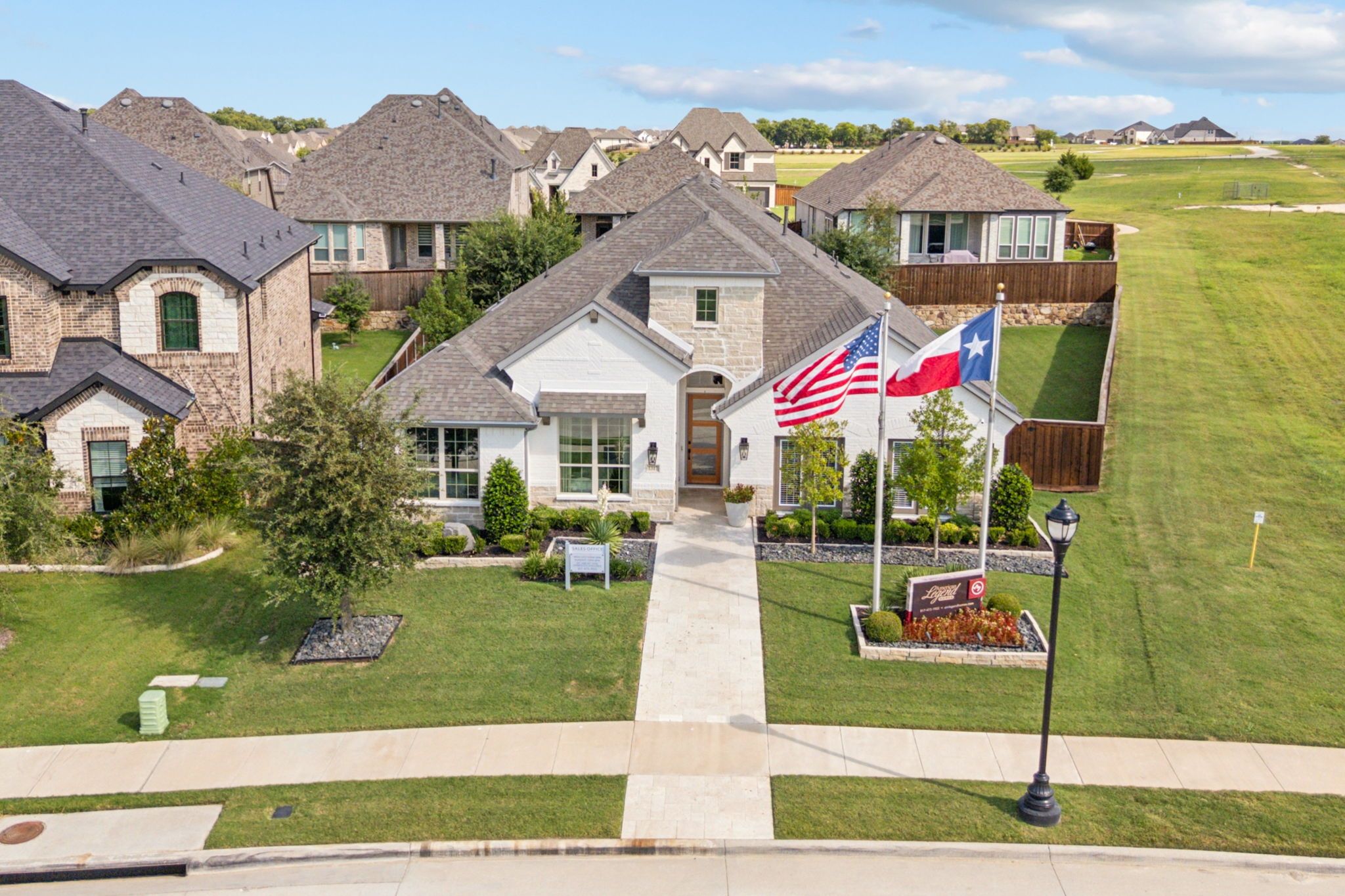 Plan 1685 Aerial Representative Photo by American Legend Homes