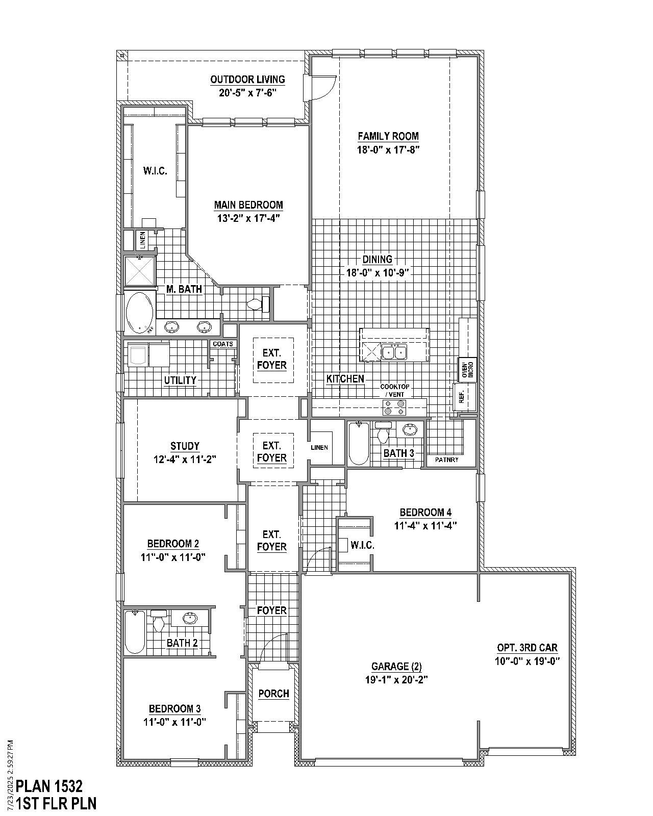 Plan 1532 1st Floor (3C)
