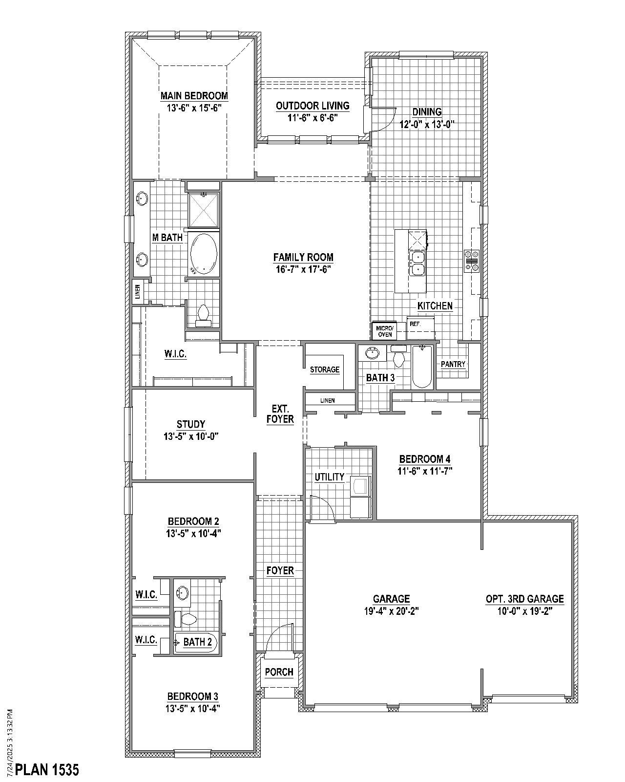 Plan 1535 1st Floor (3C)