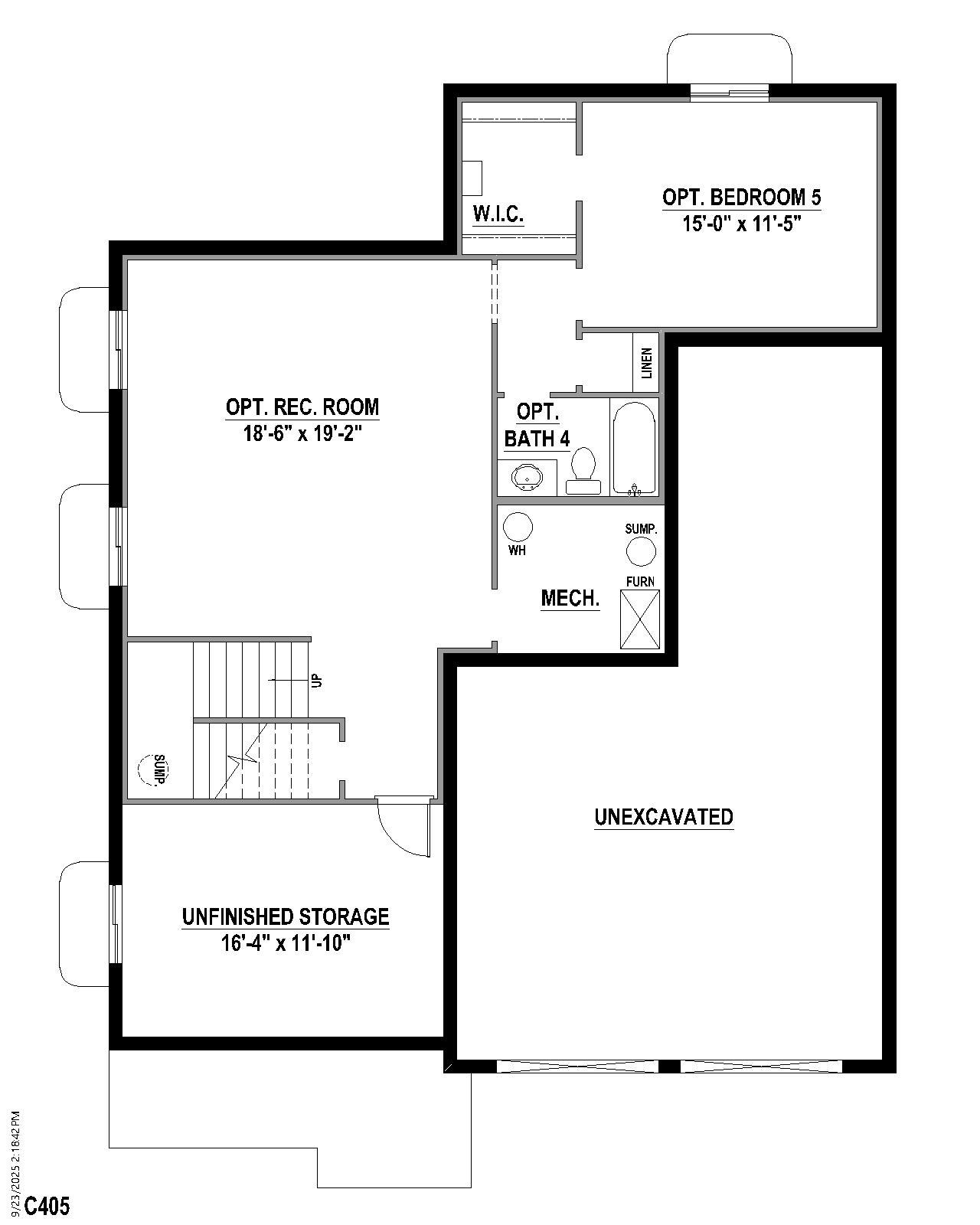 Plan C405 Base Bed