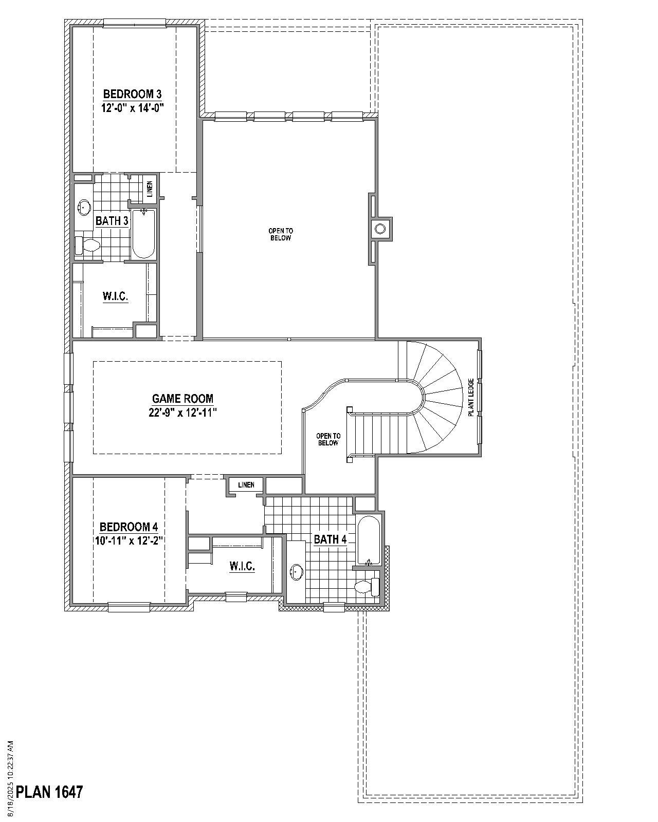 Plan 1647 2nd Floor