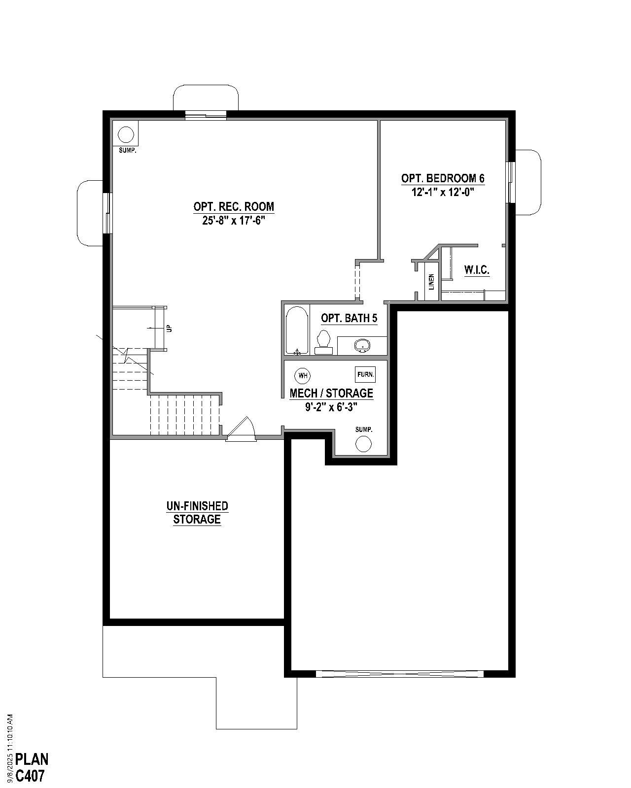 Plan Base Rec Bed