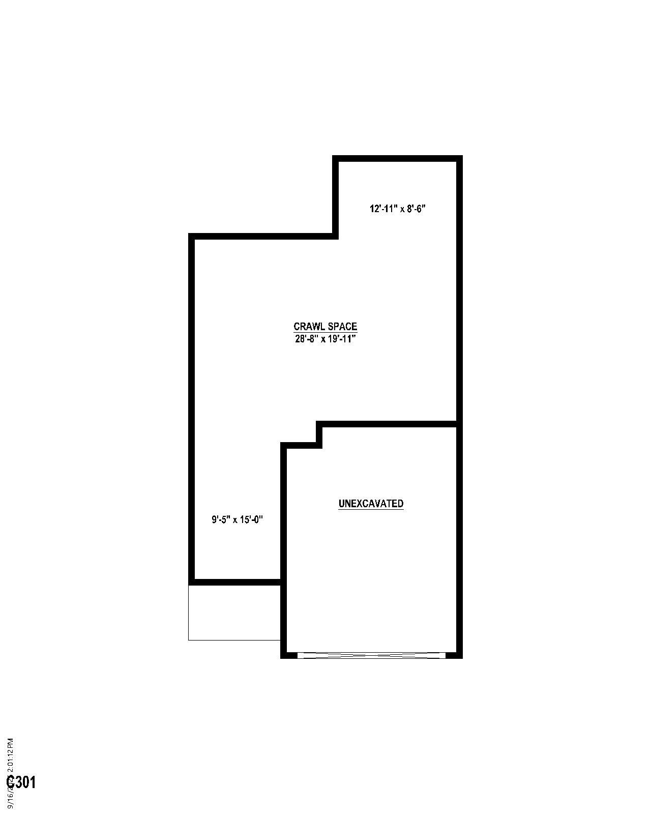 Plan C302 Crawl Space