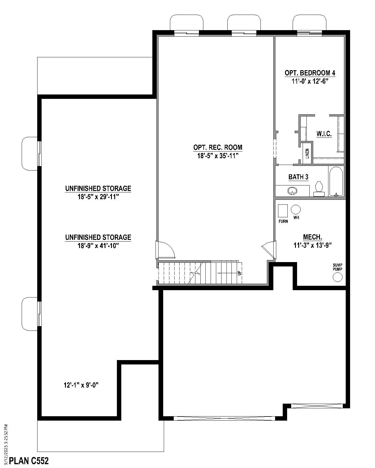 Plan C552 Base Bed