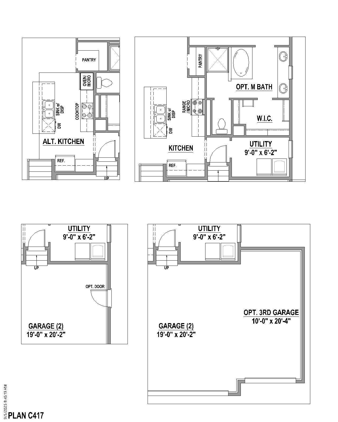Plan C417 2nd Floor Options