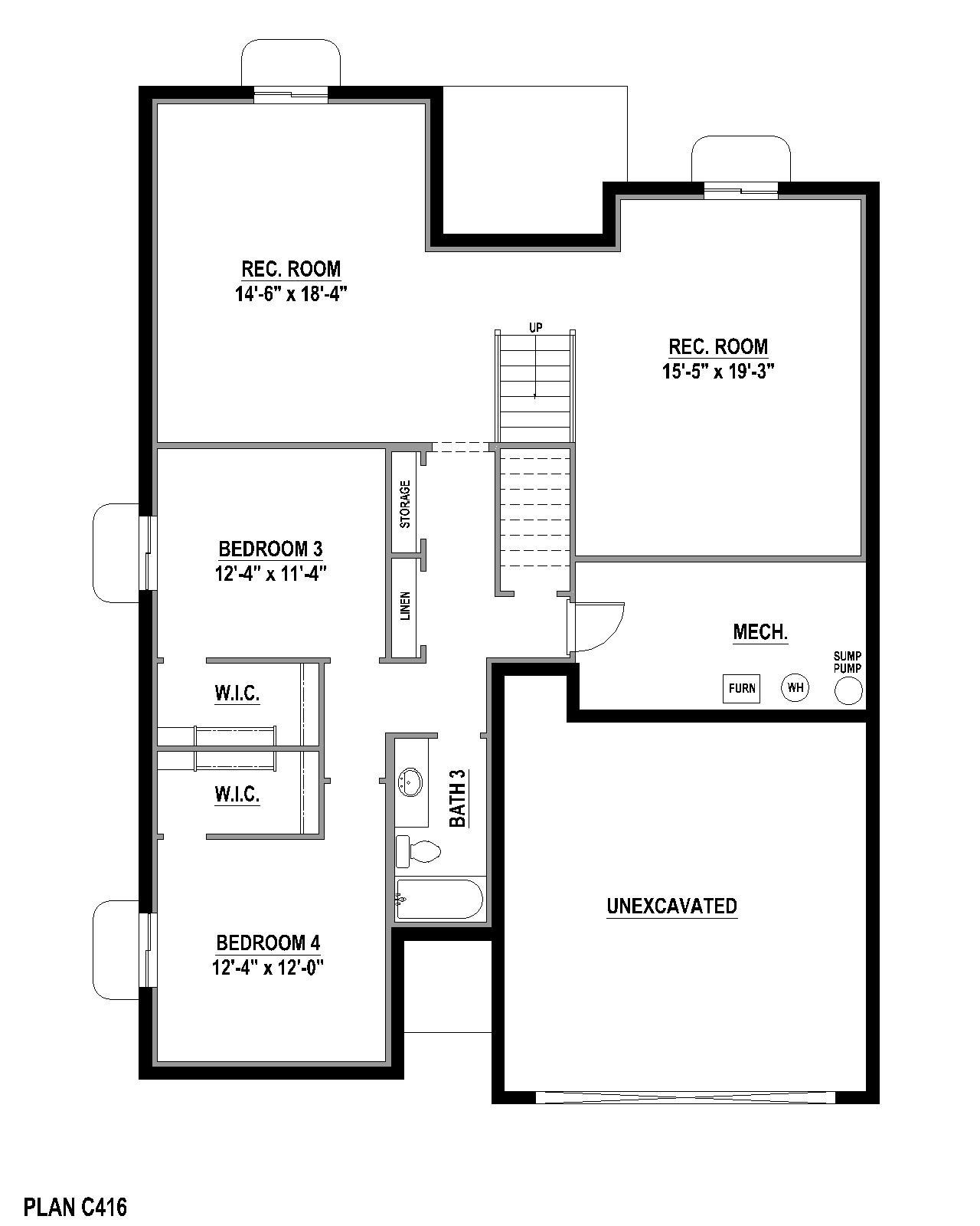 Plan C416 Base Bed SR