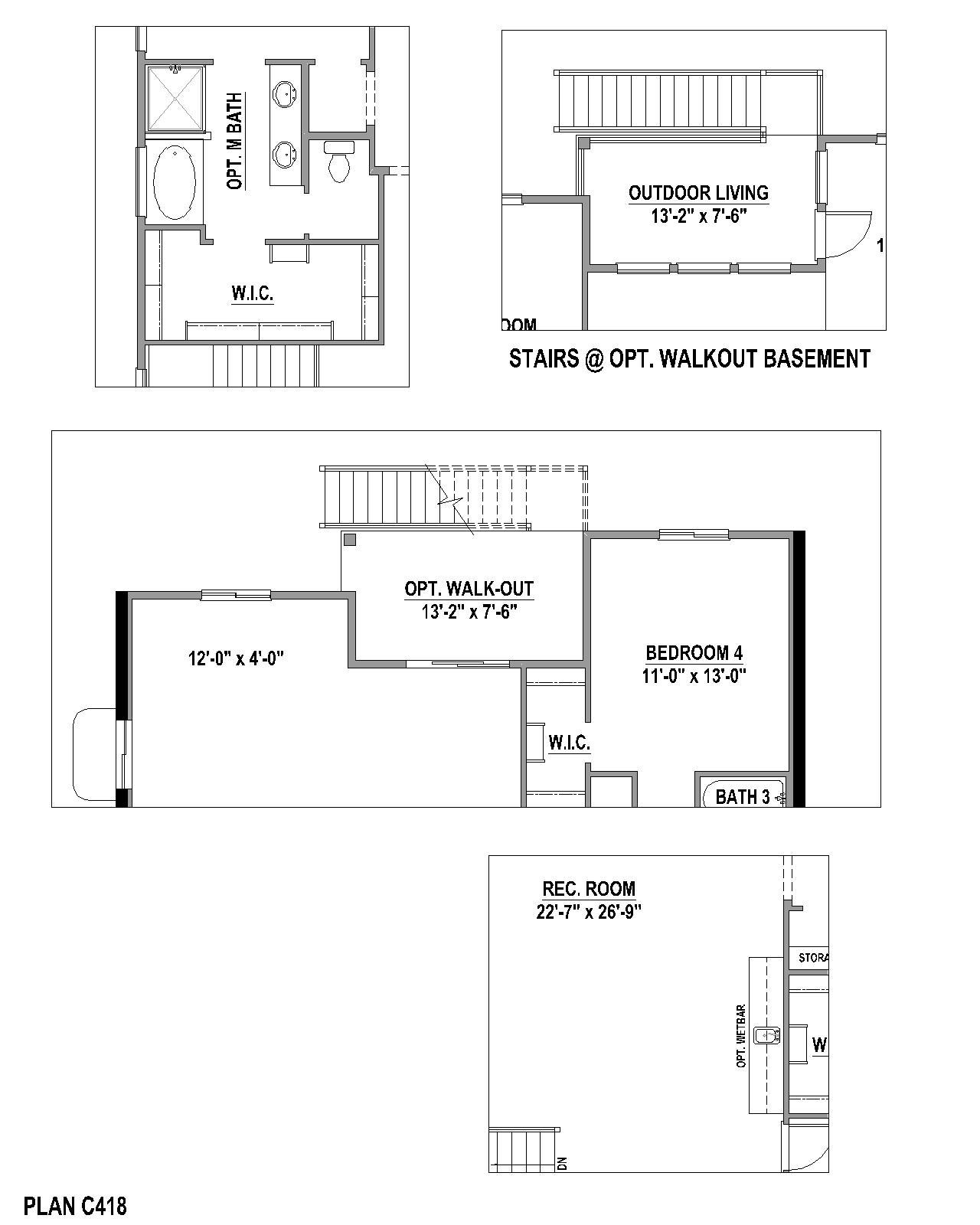Plan C418 Base Bed