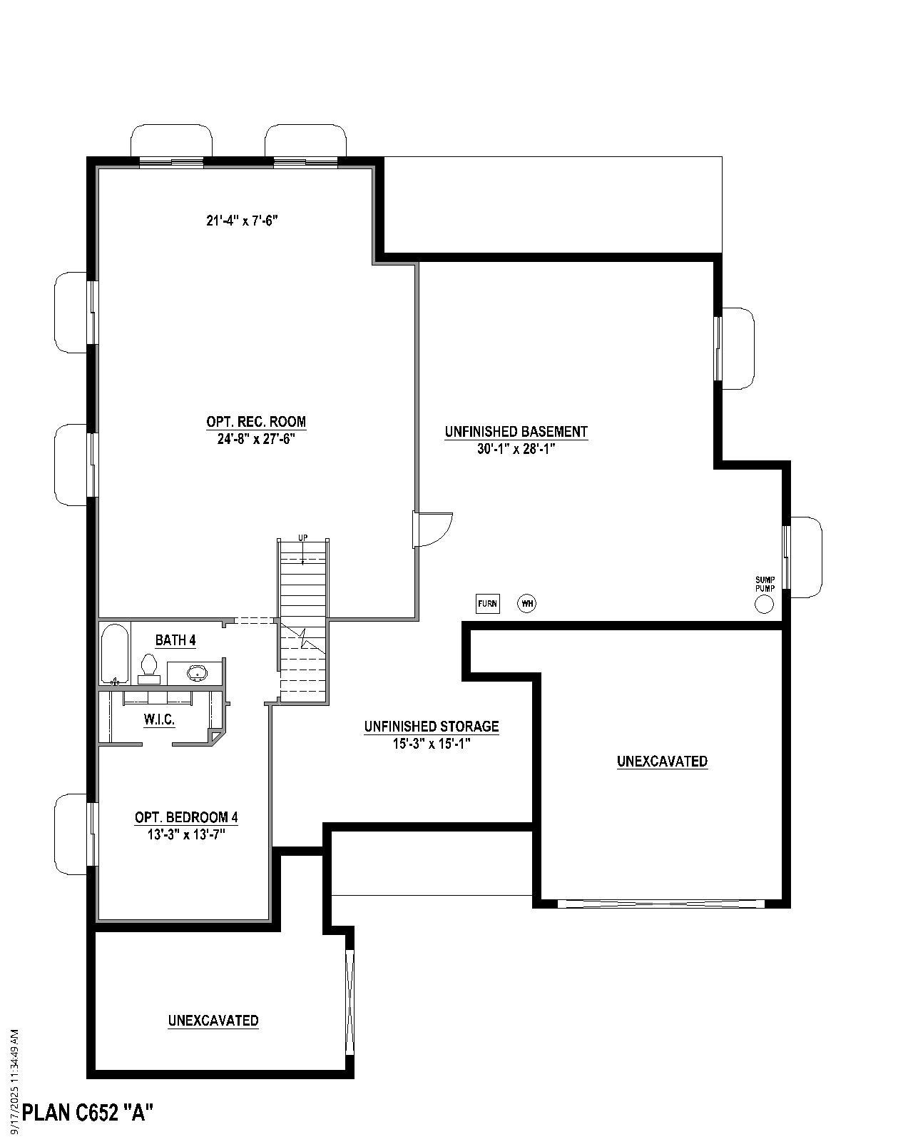 Plan C652 Base Bed