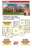The 
          	Paige 4BR Floor Plan - American Classic Homes