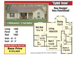 The Sybil Jean Floor Plan - American Classic Homes