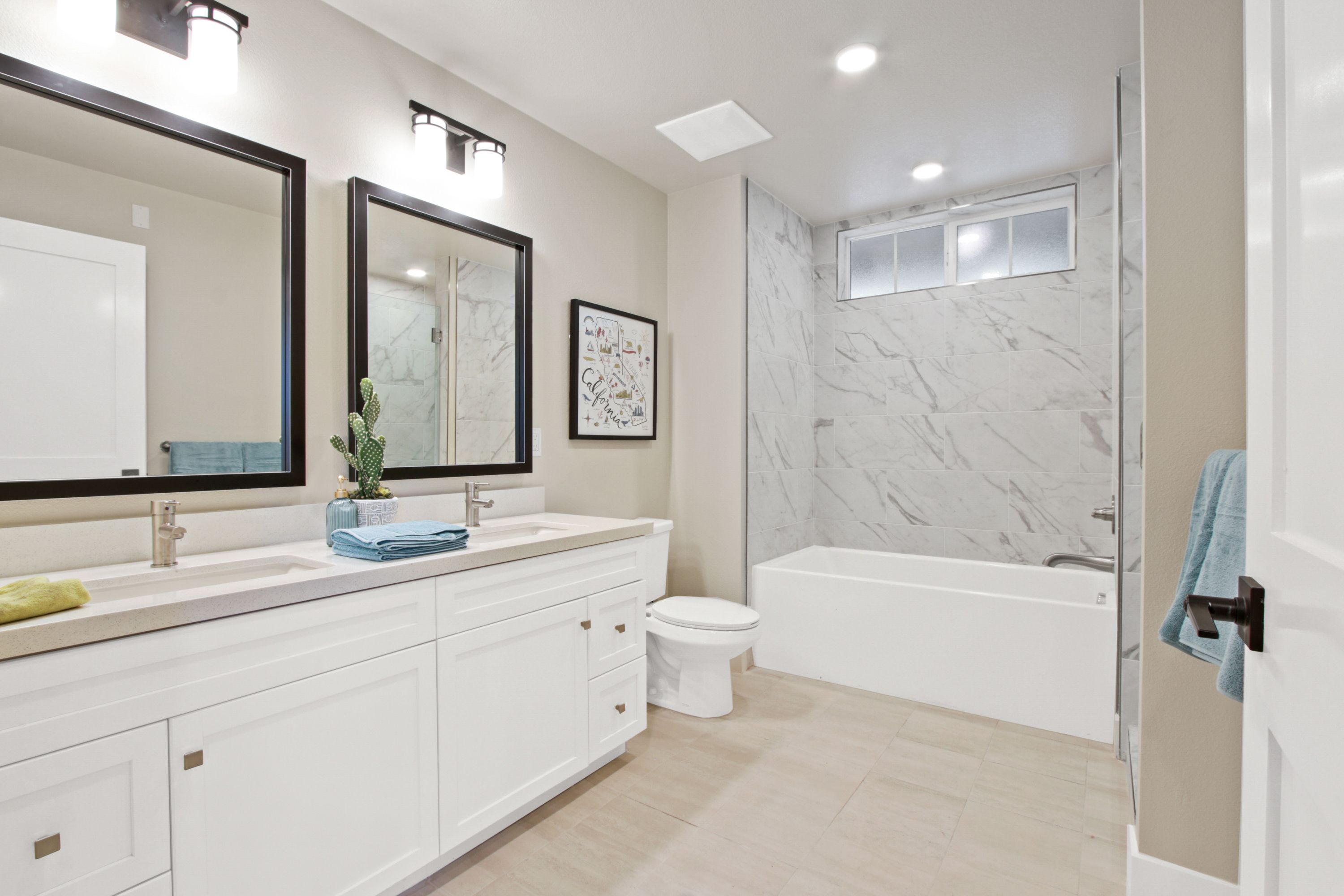 Dual Sink and Bathtub