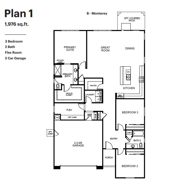 Plan 1 B - Monterey 
