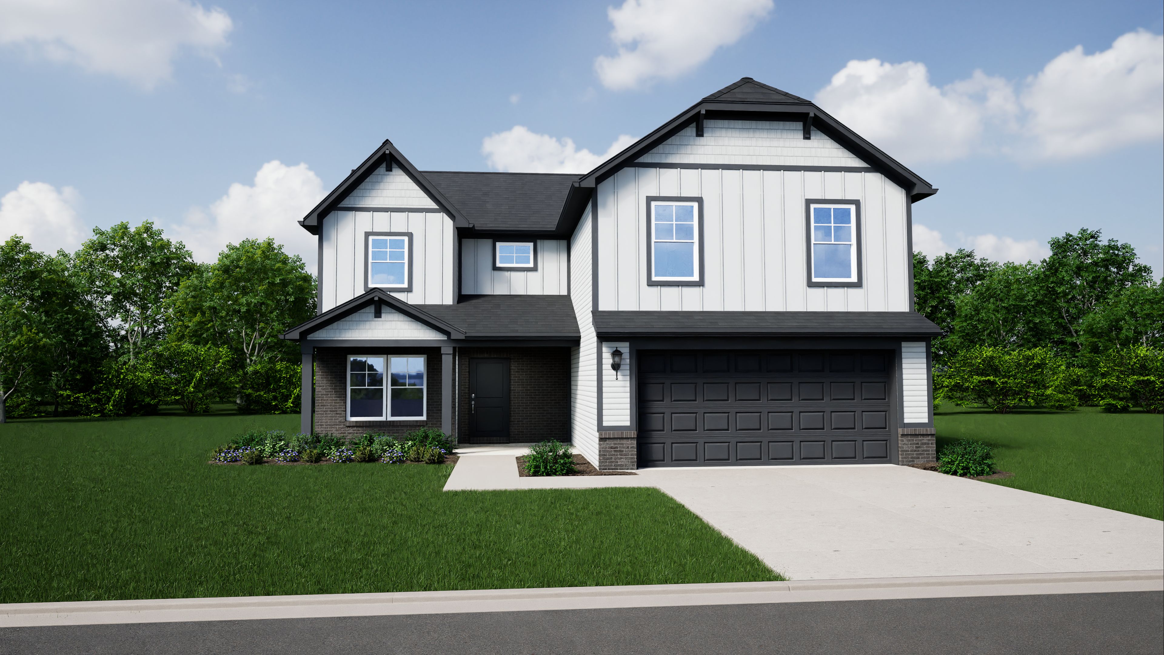 Elevation E, Brick B