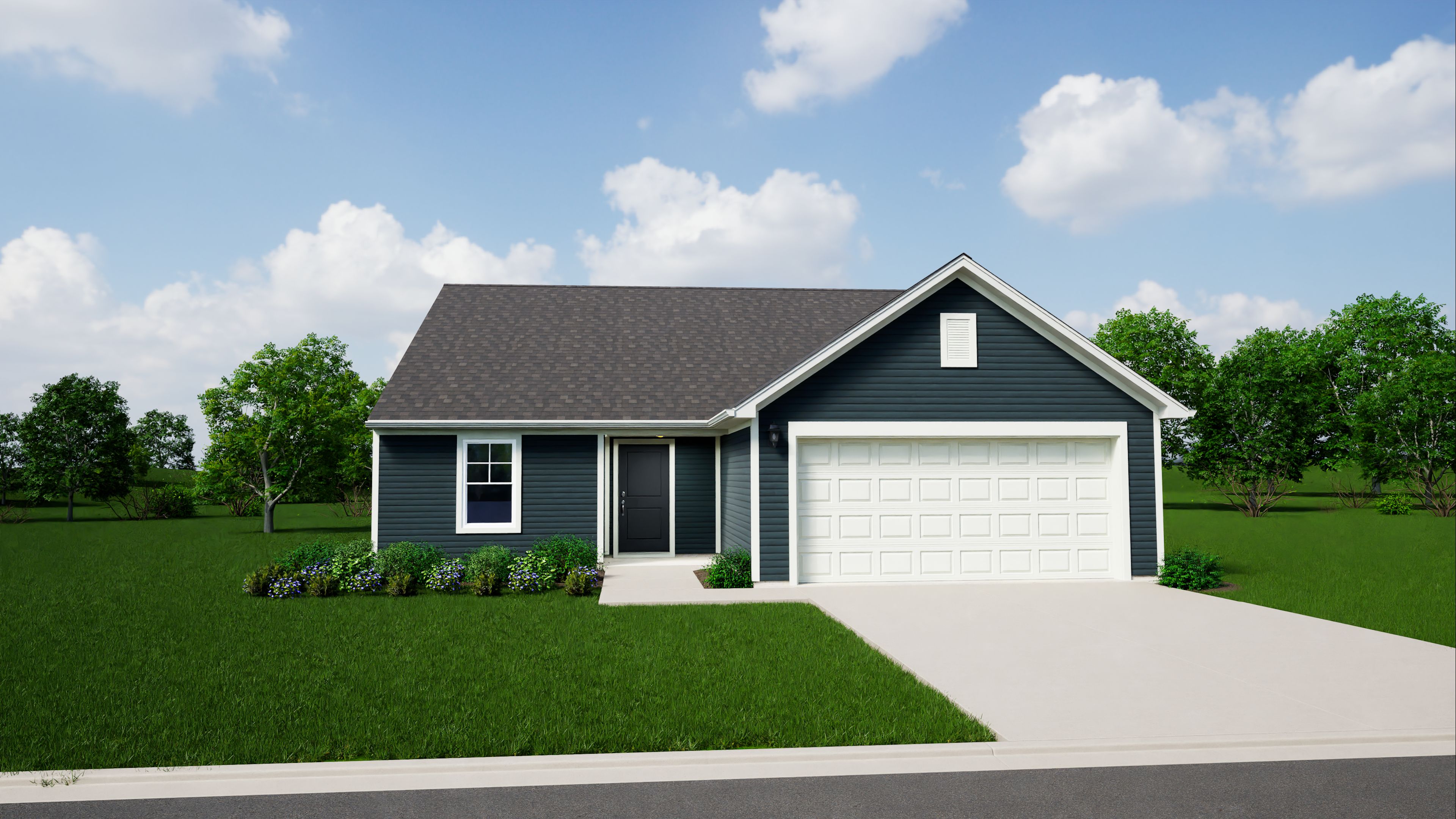 Elevation A, No Brick