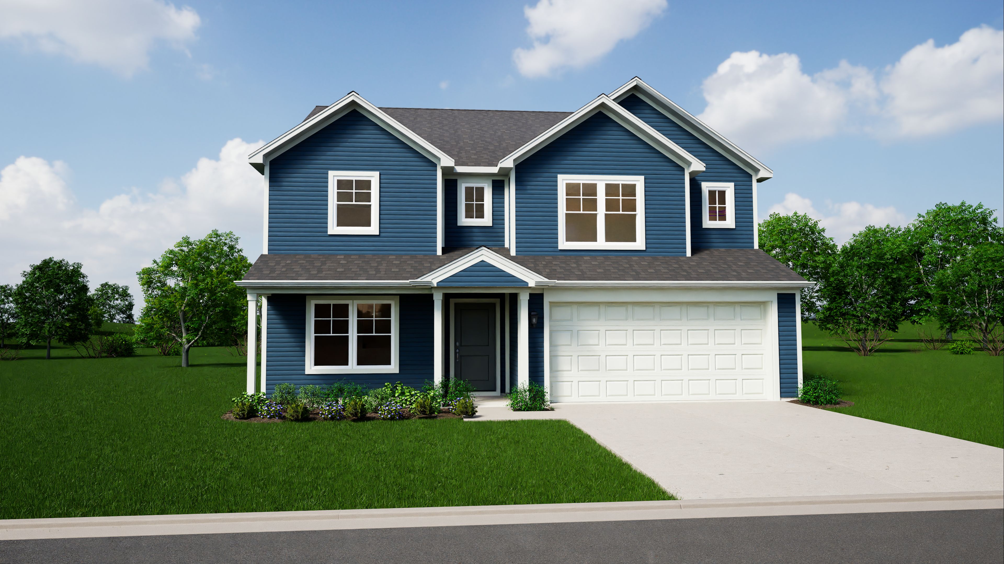 Elevation B, No Brick