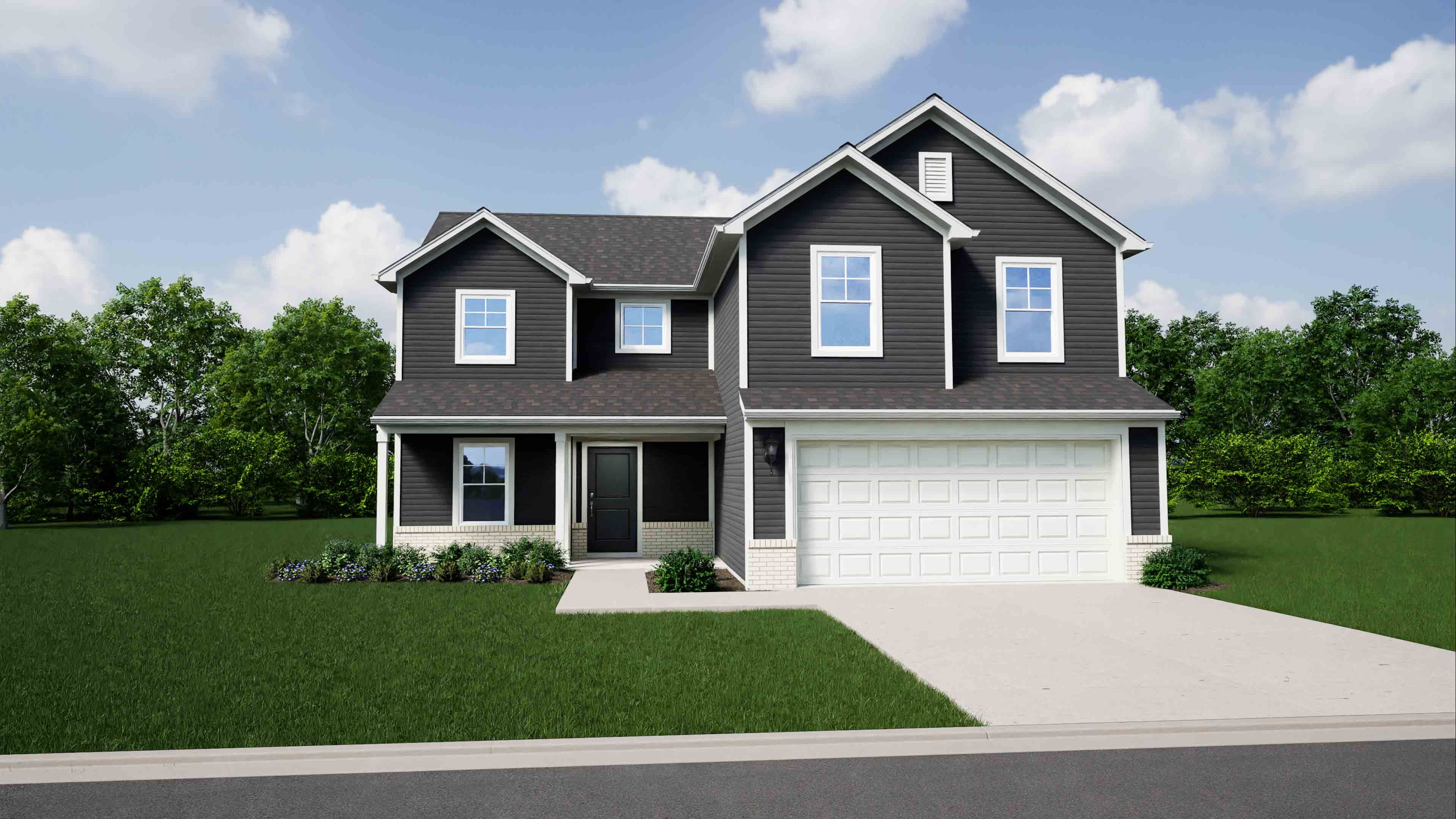 Elevation A, Brick A with Porch