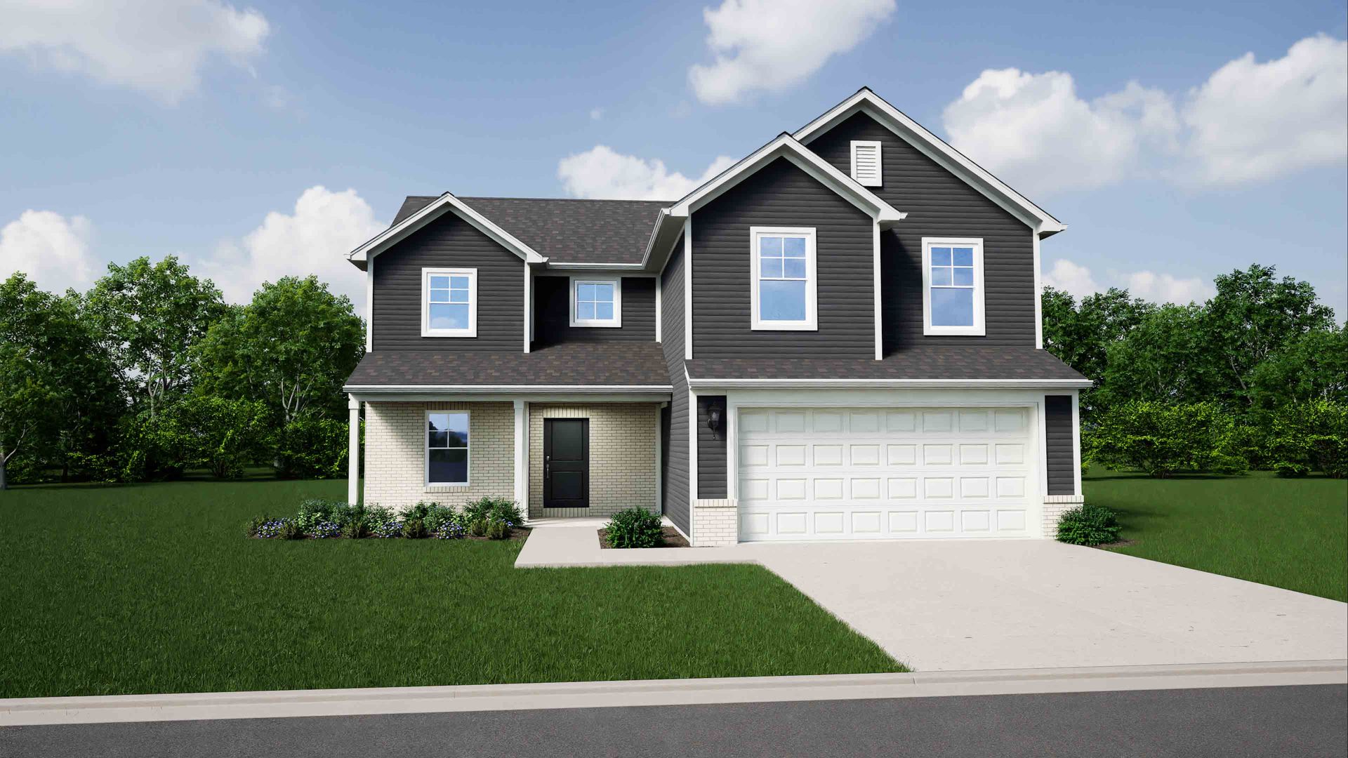 Elevation A, Brick B with Porch