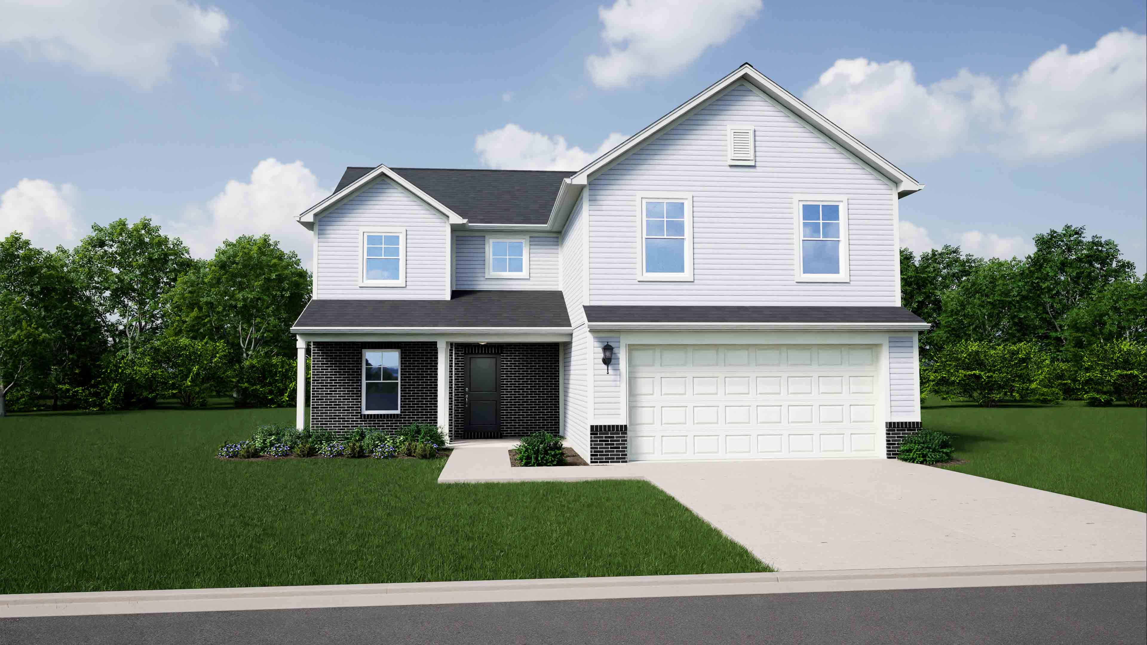 Elevation B, Brick B with Porch