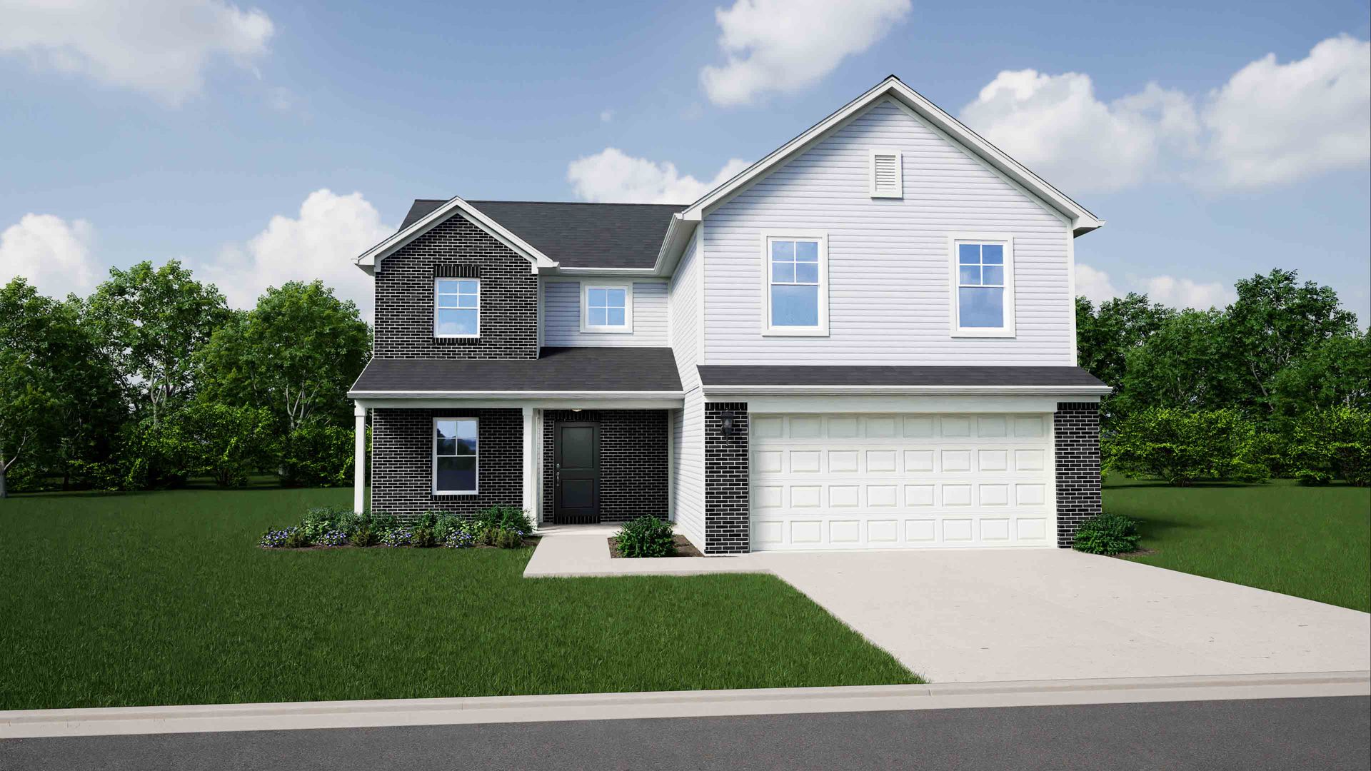 Elevation B, Brick C with Porch