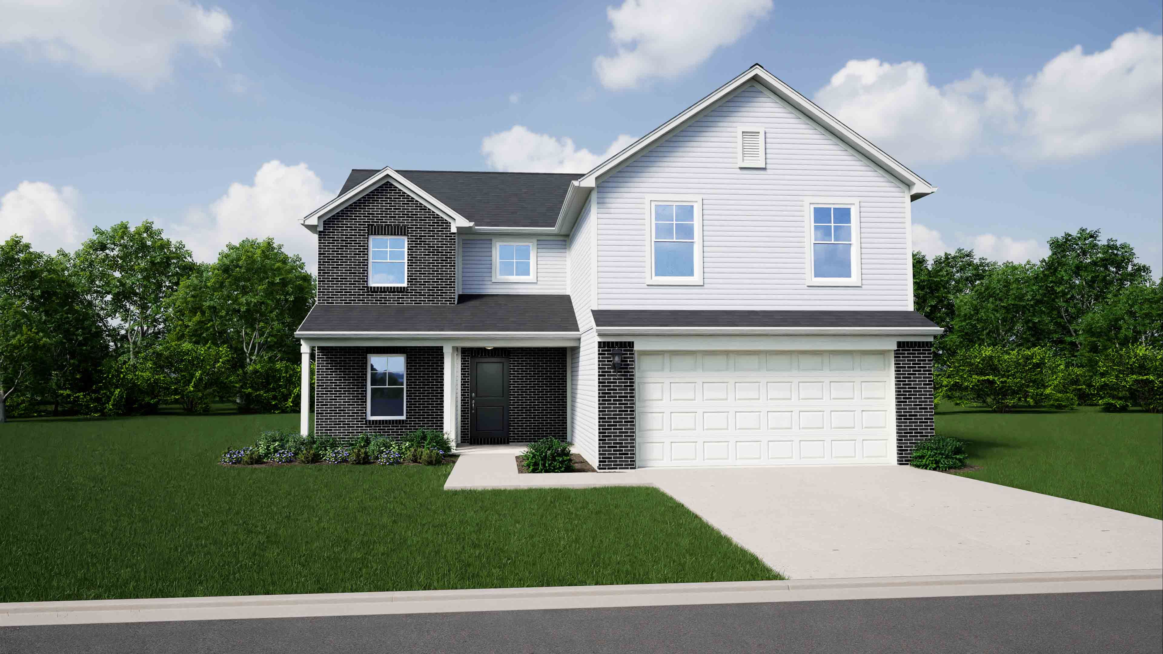 Elevation B, Brick C with Porch