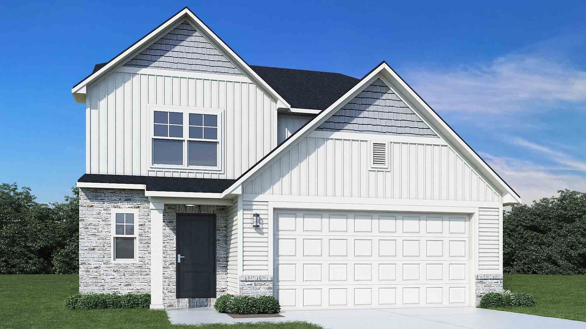 Elevation E, Brick B