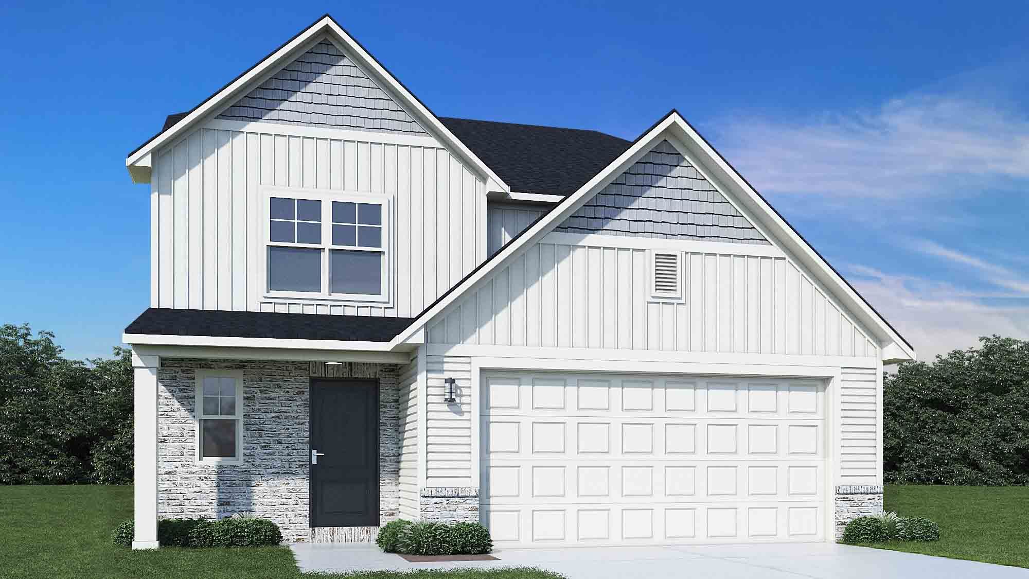 Elevation E, Brick B with Porch