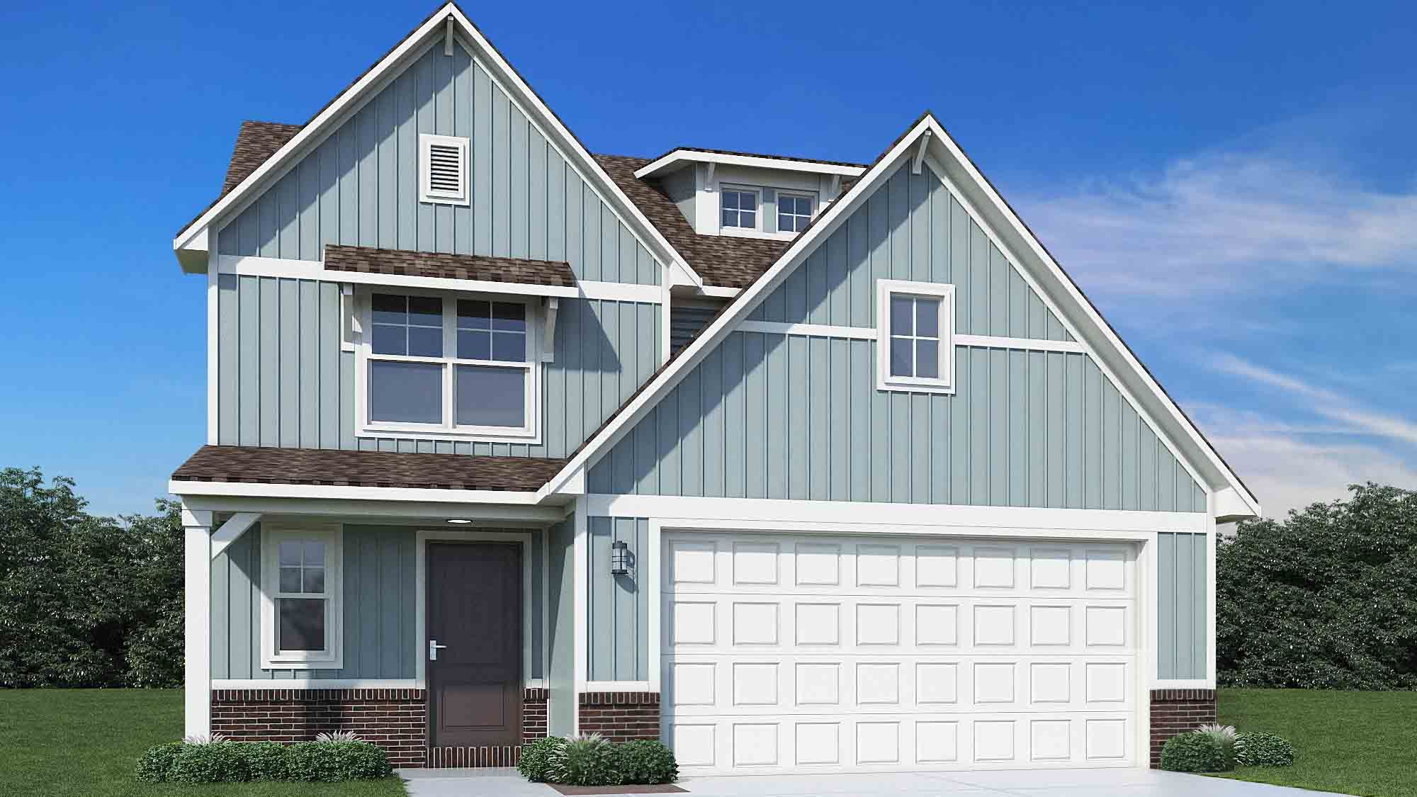 Elevation F - Brick A