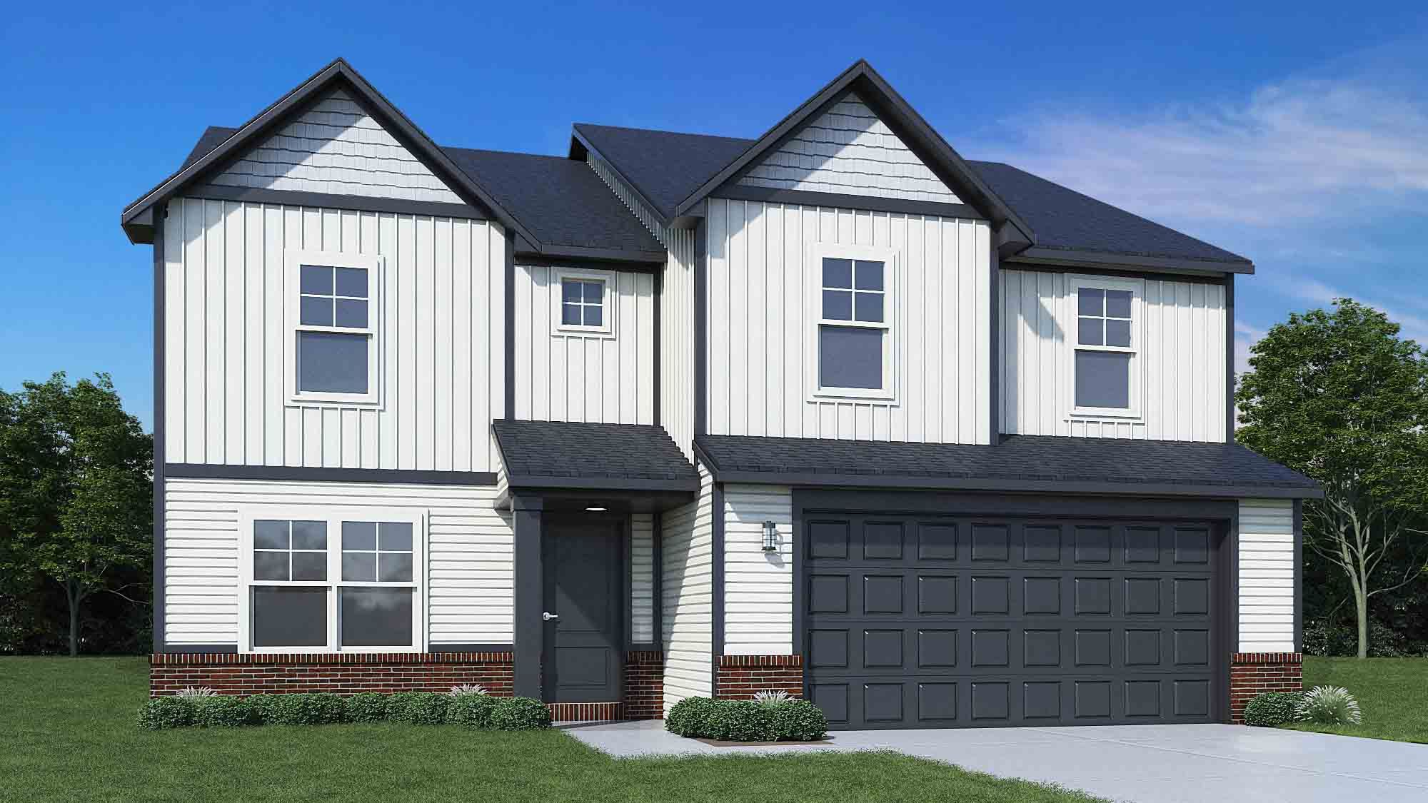 Elevation D, Brick A