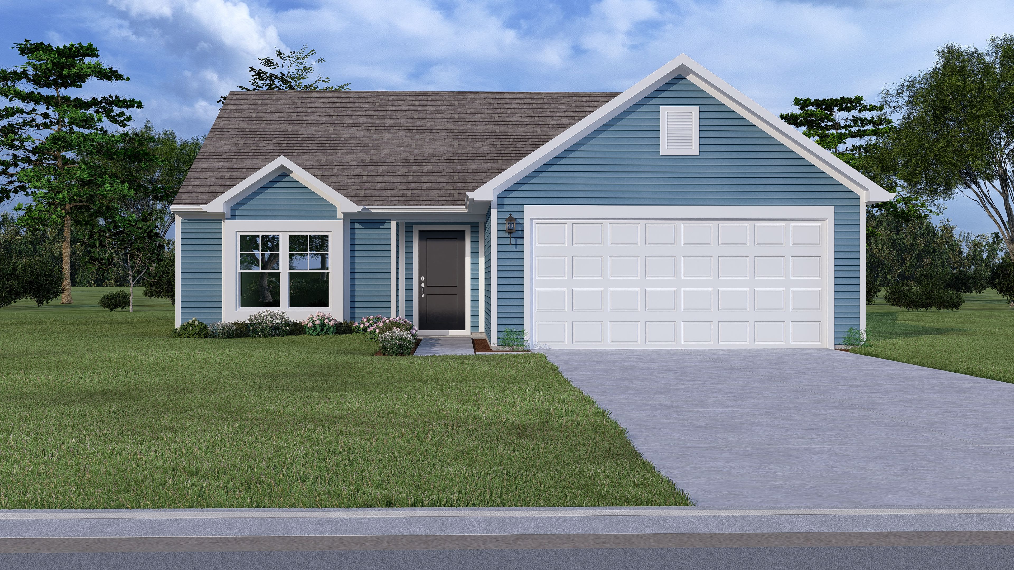 Elevation B, No Brick