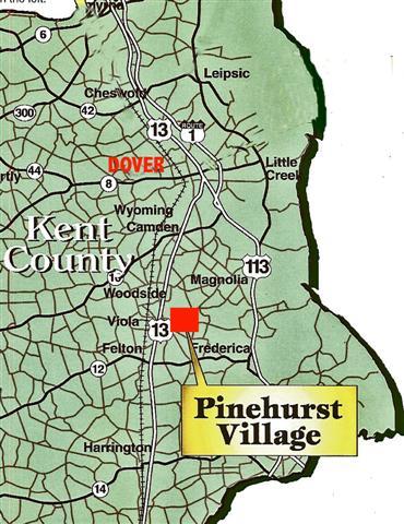 Pinehurst Village Map South of Dover DE
