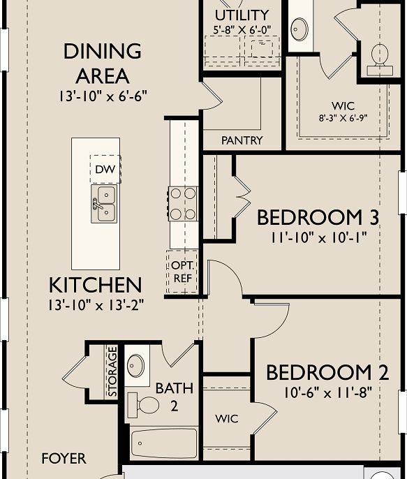 Creekview Fossil Ridge - Bell Plan Image 1