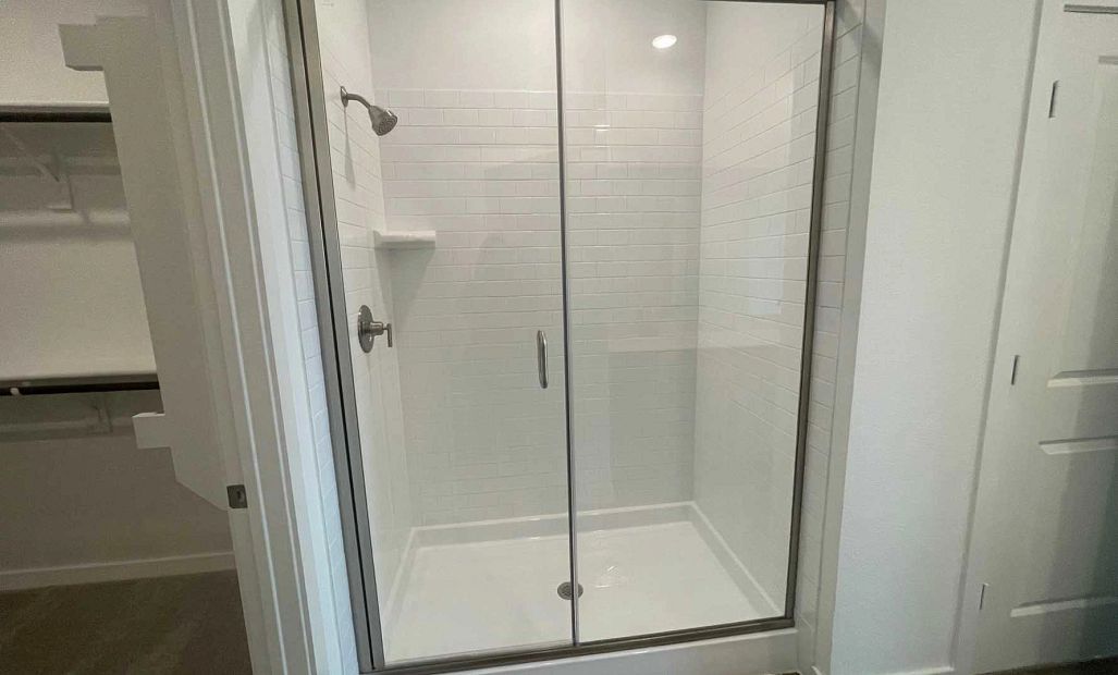 Primary Bathroom Construction Progress featuring the Milan Collection