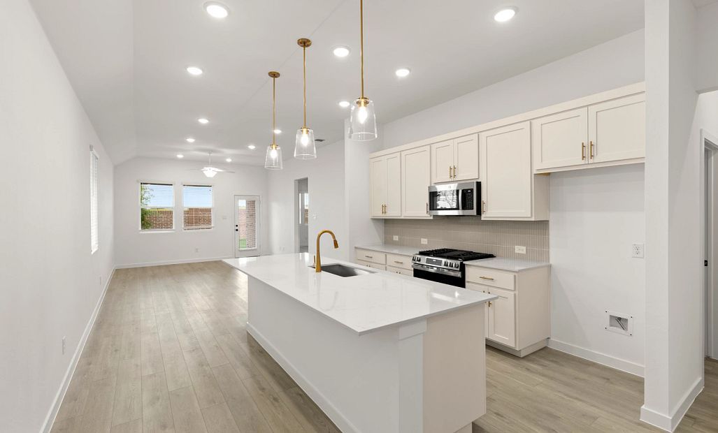 Open Kitchen-Living-Dining Room featuring the Serene Collection