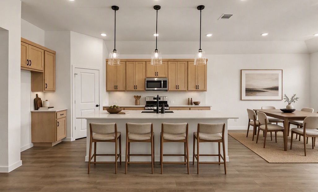 Virtually Staged Kitchen Featuring the Artisan Collection