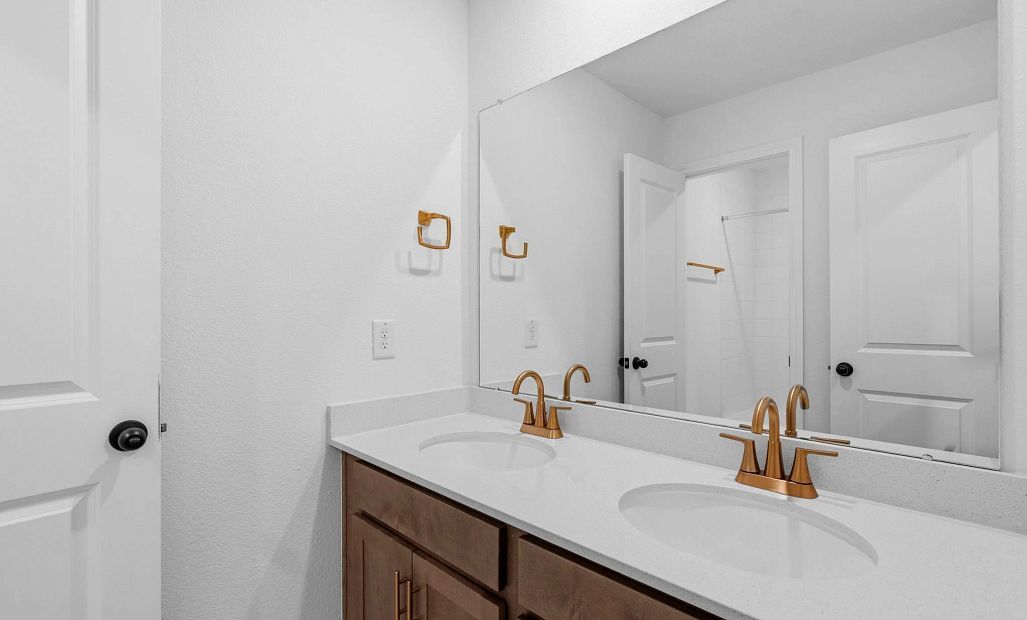 Secondary bathroom. Sample product photo. Actual exterior and interior selections may vary by