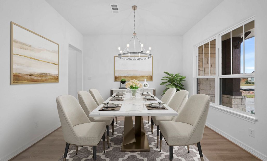 Formal dining room. Note: Sample product photo - actual exterior and interior selections may vary by