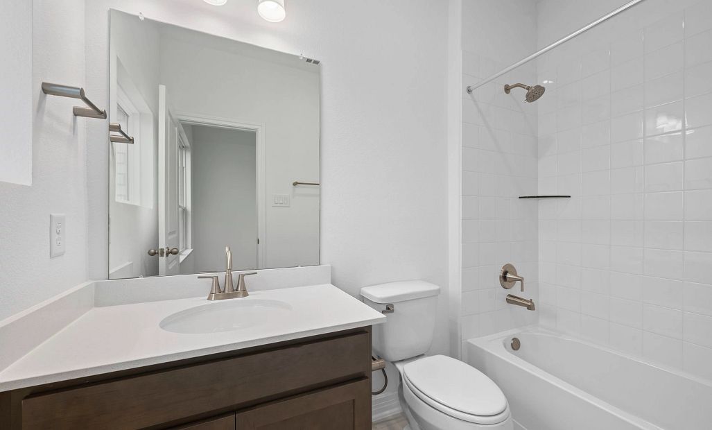 Private bath. Note: Sample product photo - actual exterior and interior selections may vary by
