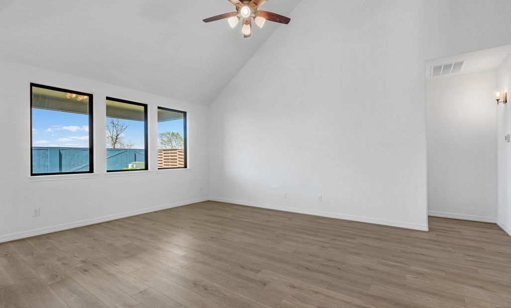 Gathering Room. Sample product photo. Actual exterior and interior selections may vary by homesite.